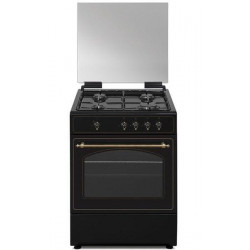 Vitrokitchen RU6060B - Cocina de Gas Butano Rústica 85 x 60 cm Antracita