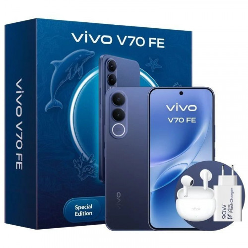 Vivo V70 FE Azul 5G - 256GB - 8GB - AMOLED 7000mAh Incluye Cargador + Auriculares