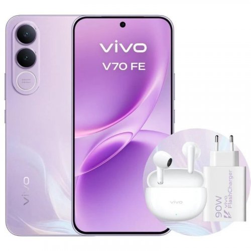 Vivo V70 FE Púrpura 5G - 256GB - 8GB - AMOLED 7000mAh Incluye Cargador + Auriculares