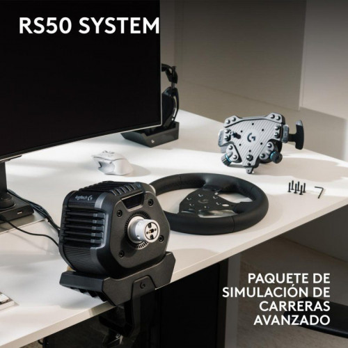 Volante de simulación Logitech G RS50 System 8 N·m PC/PS5/PS4 cuero USB alámbrico 13 botones