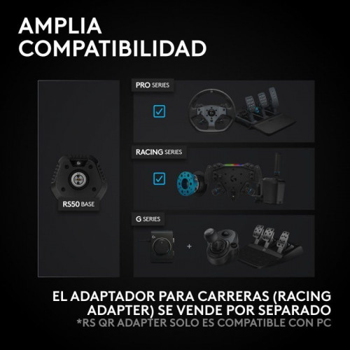 Volante de simulación Logitech G RS50 System Direct Drive 8 N·m 3 piezas Xbox/PC