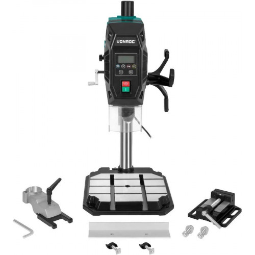 VONROC Taladro de columna 900W Con panel de control digital y pantalla LCD