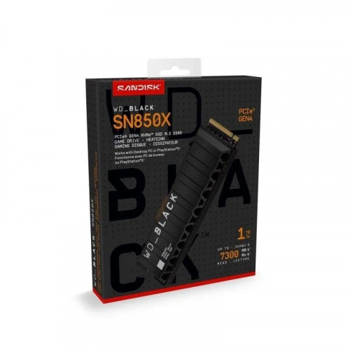WD Black SN850X 1TB Disco SSD 7300MB/S Disipador NVMe PCIe 4.0 M.2 Gen4 16GT/s