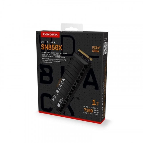 WD Black SN850X 1TB Disco SSD 7300MB/S Disipador NVMe PCIe 4.0 M.2 Gen4 16GT/s
