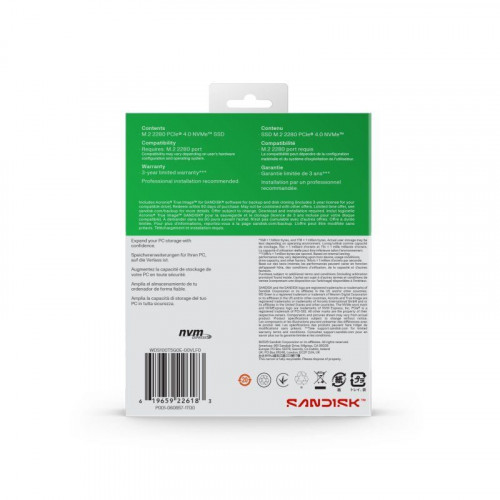 WD Green SN3000 1TB Disco SSD 5000MB/s NVMe PCIe 4.0 M.2 Gen4 QLC 3D NAND
