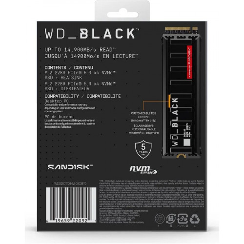 Western Digital SSD WD Black SN8100 PCIe 5.0 2