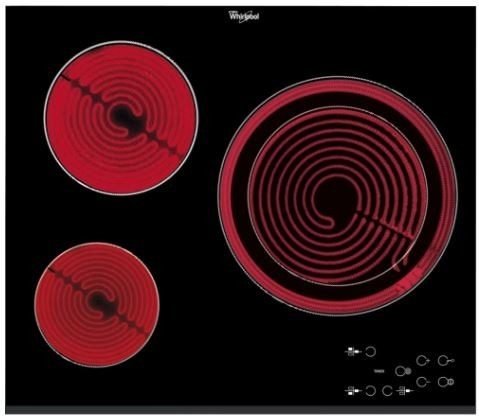 WHIRLPOOL AKT 807-BF - Vitrocerámica Eléctrica 3 Fuegos