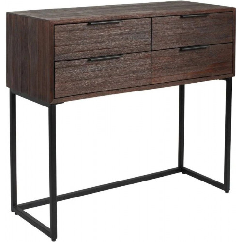 White Label Living Consola de madera de teca con cajones Webster