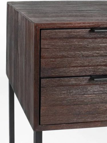 White Label Living Consola de madera de teca con cajones Webster