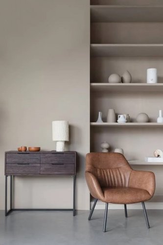 White Label Living Consola de madera de teca con cajones Webster