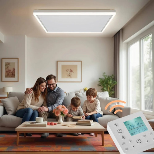 Wiltec calefactor de techo por infrarrojos e iluminación led