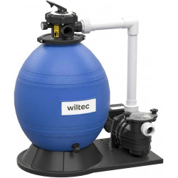 Wiltec Sistema de filtro de arena 750W tanque de filtrado 71l y bomba autocebante 20000L/h piscina