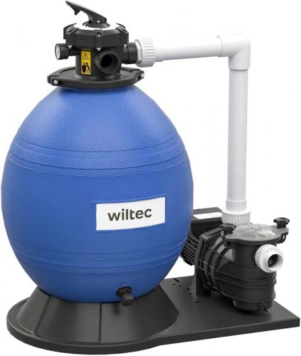 Wiltec Sistema de filtro de arena 750W tanque de filtrado 71l y bomba autocebante 20000L/h piscina