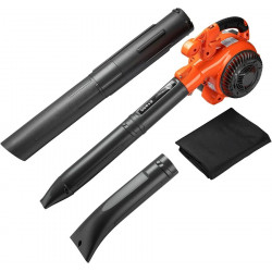 WilTec Soplador de hojas 3-en-1 Aspirador de hojas Triturador 1CV 26ccm Con Bolsa 50L Herramienta jardín