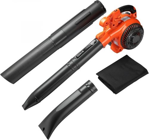 WilTec Soplador de hojas 3-en-1 Aspirador de hojas Triturador 1CV 26ccm Con Bolsa 50L Herramienta jardín