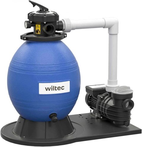 WilTec XPOtool Sistema filtro de arena 550W con tanque 38l y bomba 18000L/h