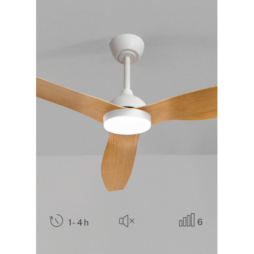 WIND BALANCE M - Ventilador de techo 40W silencioso Ø132 cm - Con luz - sin WIFI