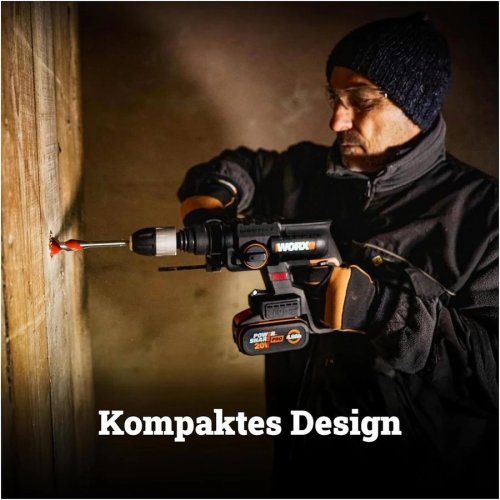 Worx WX380.9 Martillo 4 F Brushless 2,2j 20v sin batería