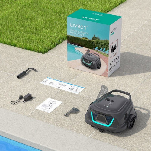 Wybot A1 Limpiafondos Inalámbrico Piscina Filtros Dobles Autonomía de 120min Negro