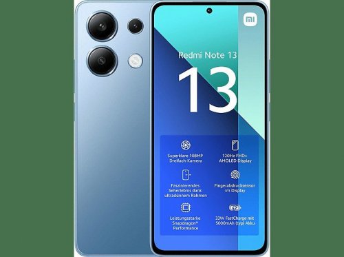 XIAOMI REDMI NOTE 13 6.67P/4G/8N/6+128GB/BL, Blue, Móvil Android, 128 GB, 6 GB RAM, 6,67 