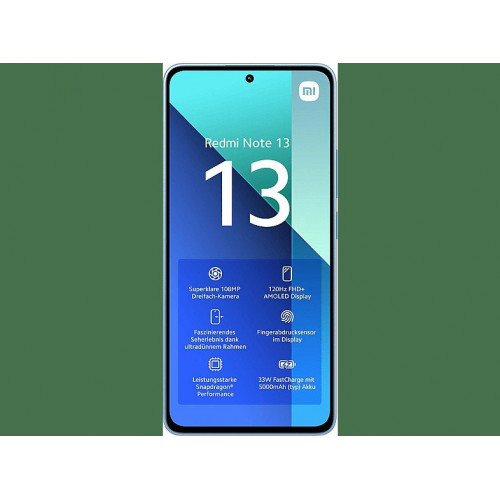 XIAOMI REDMI NOTE 13 6.67P/4G/8N/6+128GB/BL, Blue, Móvil Android, 128 GB, 6 GB RAM, 6,67 