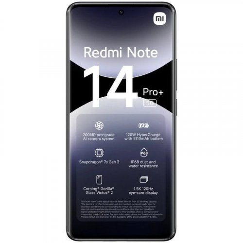 Xiaomi Redmi Note 14 Pro Plus 5G Negro - 256GB - 12GB