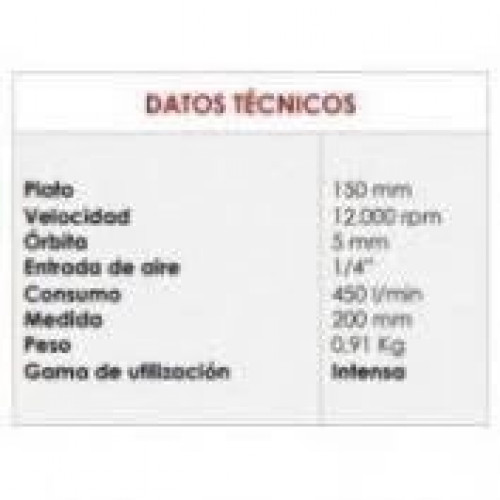 YAIM Lijadora plato Ø150 orb. 5 mm · YA 9290 as