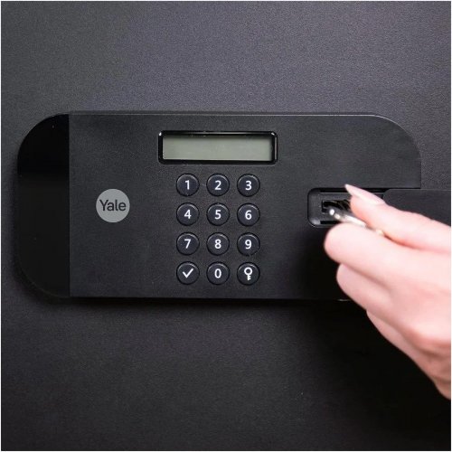 Yale YE YSFB400EB1 - Caja fuerte, código PIN, huella digital, 38.5L