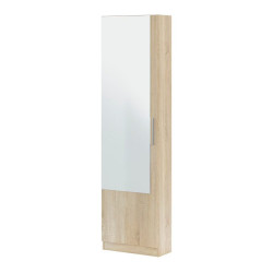 Zapatero Alto 1 Puerta con Espejo Acabado Roble Canadian Roble Canadian