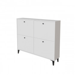 Zapatero Home Limia con 4 compartimentos para 16 pares en melamina color blanco 117x97.3x24.6 cm