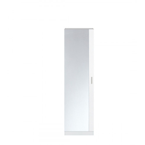 Zapatero Kristal con 1 compartimento para 16 pares en melamina color blanco brillante 50x180x20 cm