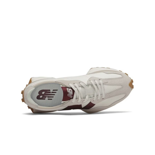 Zapatillas casual de mujer 327 New Balance Blanco / Burdeos
