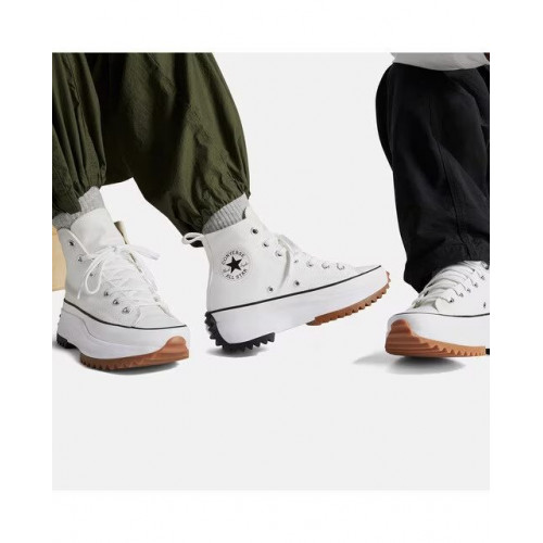 Zapatillas casual Unisex de lona con plataforma Run Star Hike alta Converse Blanco
