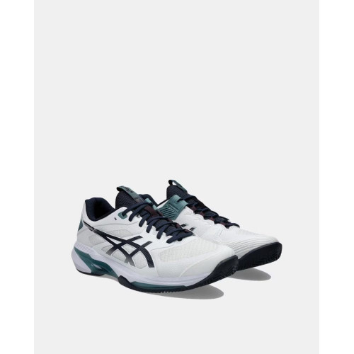 Zapatillas De Hombre Solution Speed Ff 4 Clay Asics Blanco / Azul marino