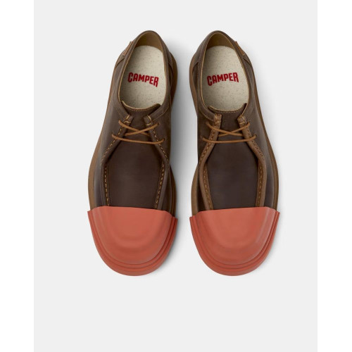 Zapatos de cordones de hombre de piel Junction Marrón