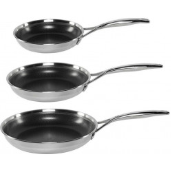 ZWILLING Peak frying pan set 3 pieces silver-black