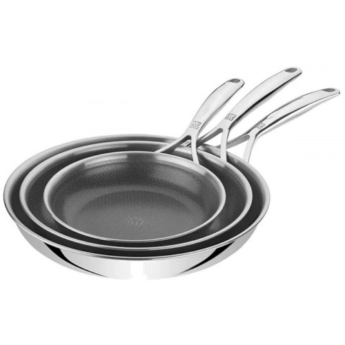 ZWILLING Peak frying pan set 3 pieces silver-black